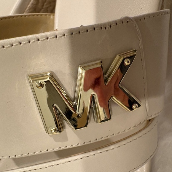 MICHAEL KORS platform ivory slides sandals shoes 8 - Picture 12 of 12